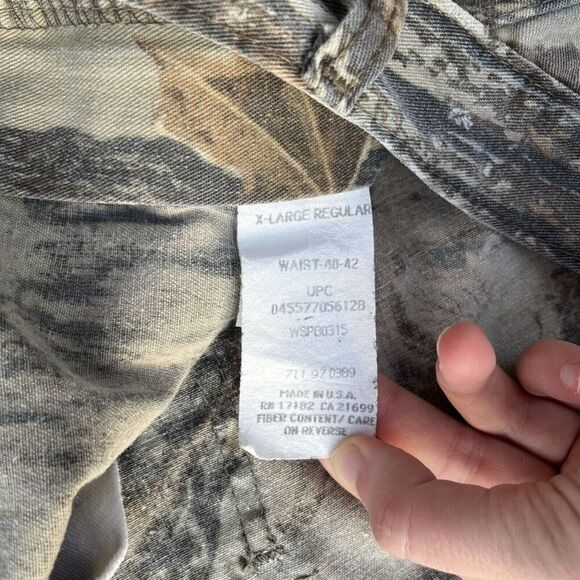 Vintage Liberty Pants Mens Xtra Large XL 42x31 RealTree Camo Hunting 90s USA - Picture 5 of 13
